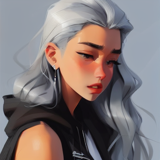 00831-3266883493-samdoesart, grey hair, black bomber jacket, black shorts, black sneakers, earrings, (wlop style).png